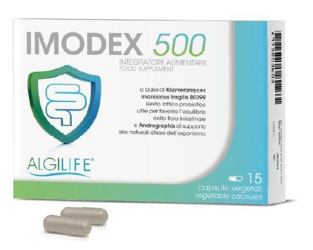 algilife imodex 500 integratore flora intestinale 15 capsule uomo