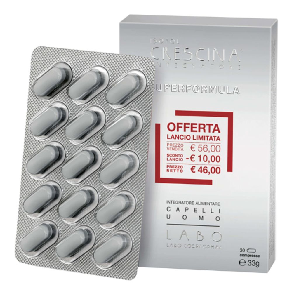 950908158 - CRESCINA INTEGRATORE ISOFOL SUPERFORMULA UOMO 30 COMPRESSE 30 G - 4848925_1.jpg