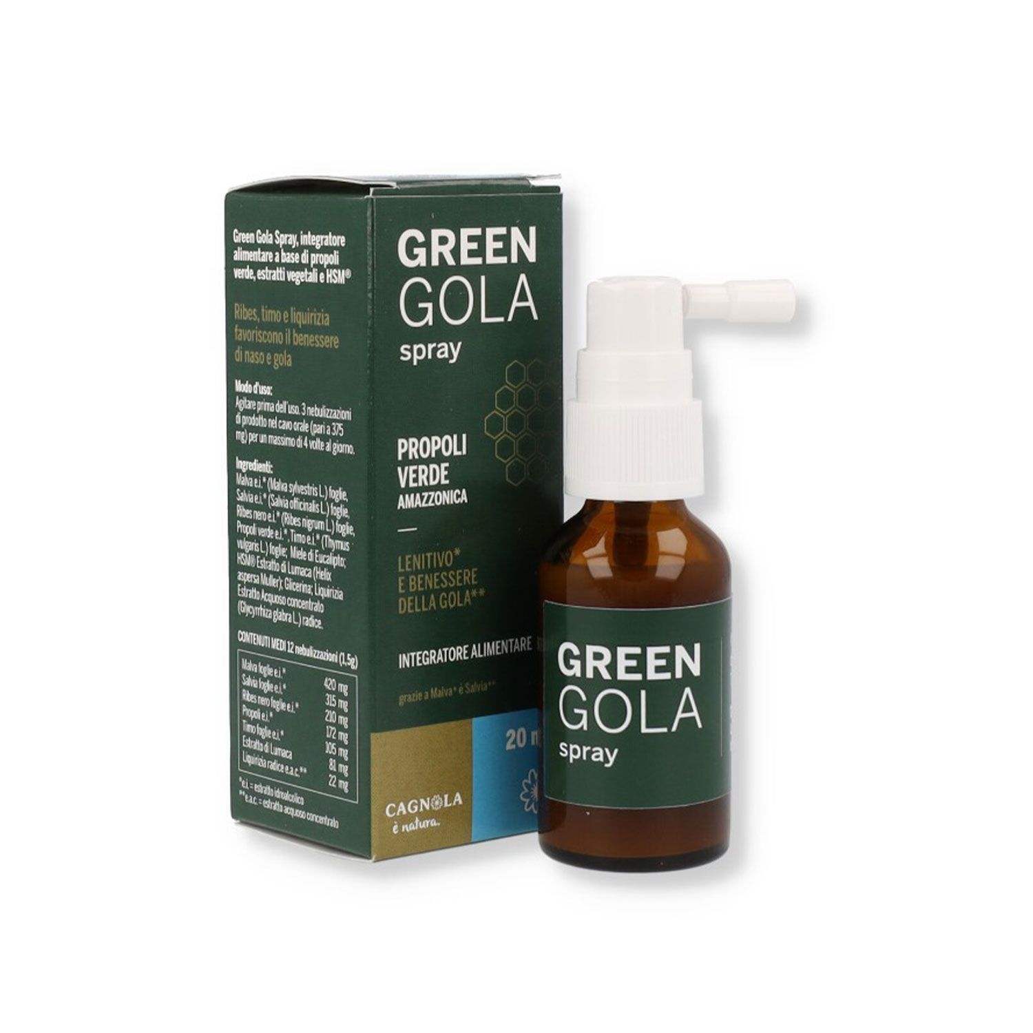 Green Gola Spray Integratore Benessere Gola 20ml