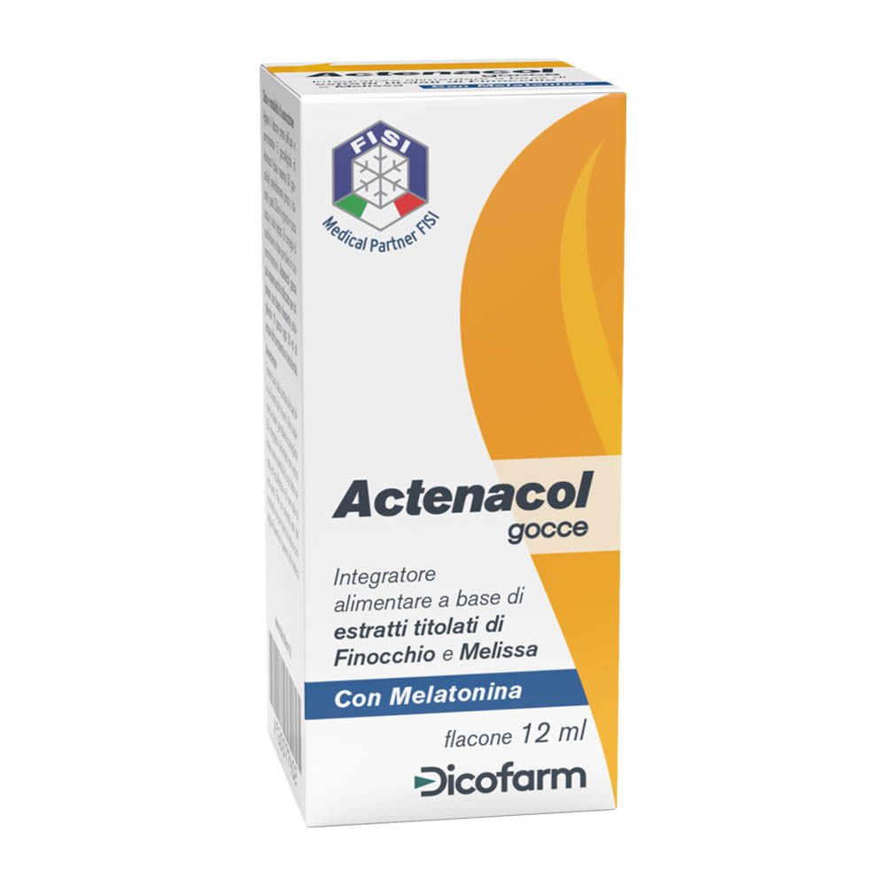 Dicofarm Actenacol Integratore Finocchio Melissa Melatonina Gocce 12ml