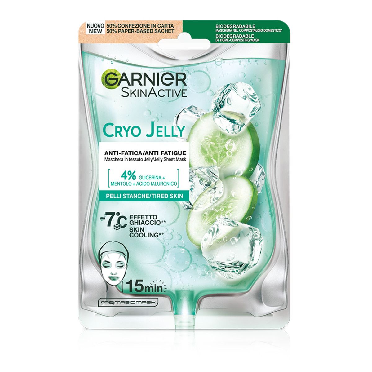 Garnier Skinactive Hyaluronic Cryojelly Maschera In Tessuto Anti-fatica 1 Pezzo