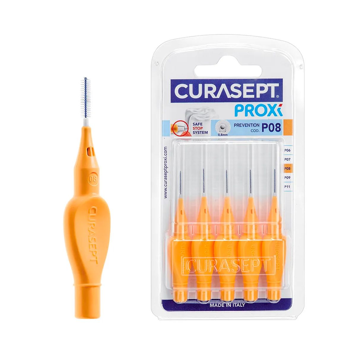 Curasept Proxi P08 Scovolino Arancione Chiaro 6 Pezzi