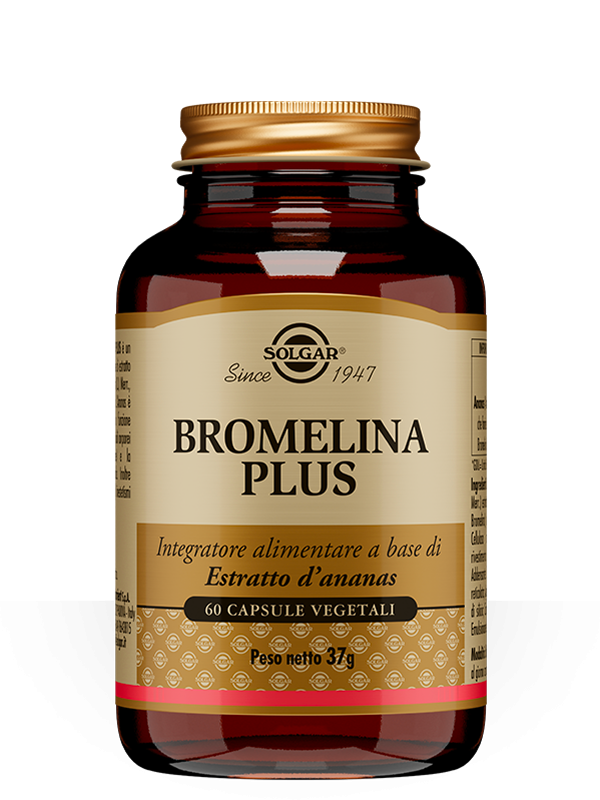 Solgar Bromelina Plus Integratore Digestione 60 Capsule