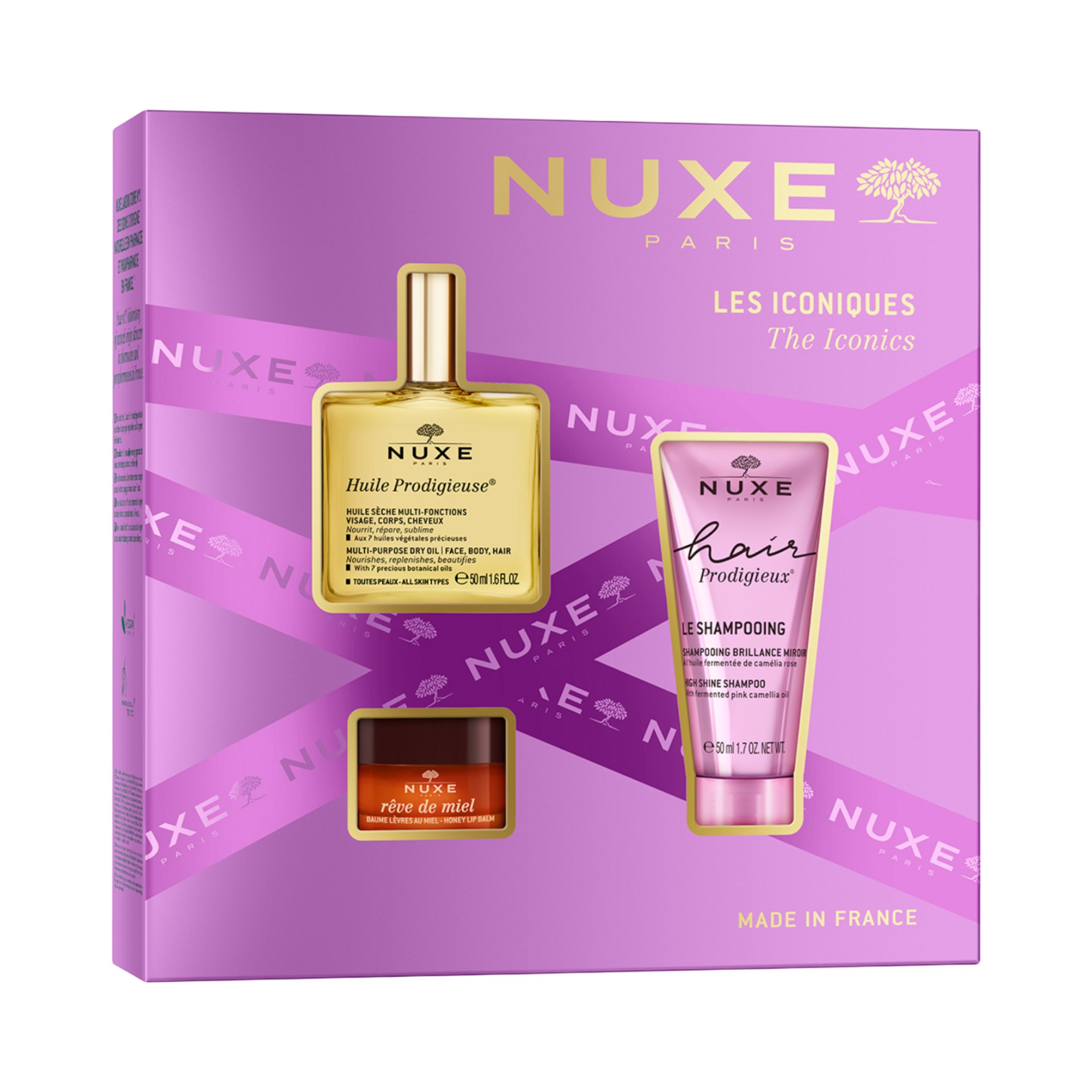 image - 950963266 - NUXE COFFRET BESTSELLER 2025 1 HUILE PRODIGIEUSE 50 ML + 1 HAIR PRODIGIEUX 50 ML + 1 REVE DE MIELE HONEY LIP BALM 15 G - 4834462_1.jpg