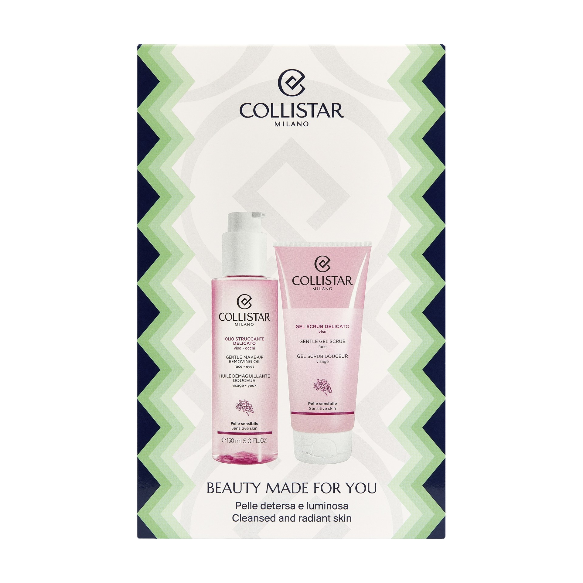 image - 990231159 - Set viso completo che combina un olio struccante delicato, ideale per rimuovere anche il make-up waterproof, con un gel scrub che esfolia dolcemente lasciando la pelle liscia e luminosa. - 4886151_1.jpg