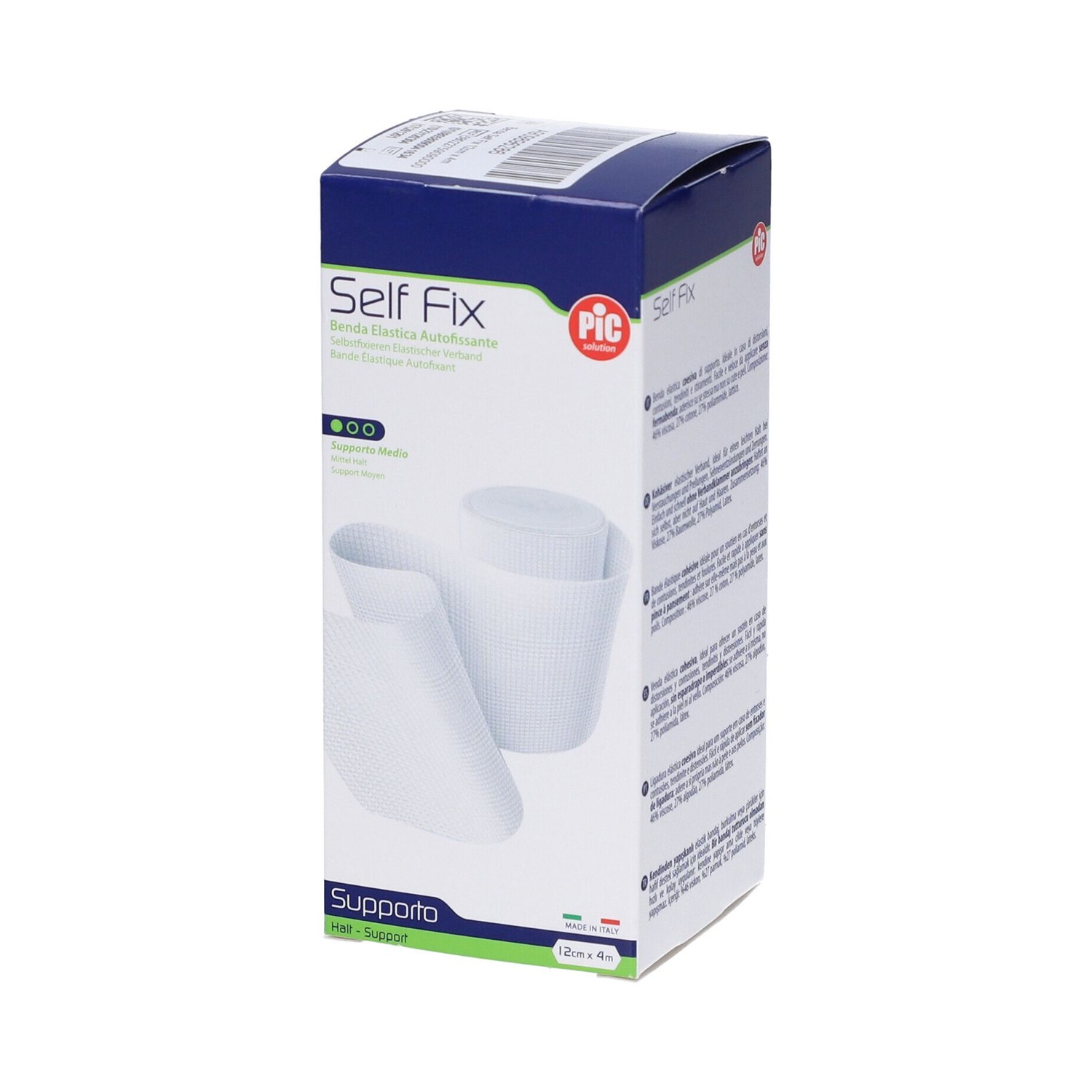 image - 909896286 - Benda elastica autoadesiva da 12 cm x 400 cm, aderisce su sé stessa senza coinvolgere la pelle, ideale per supporto leggero in caso di distorsioni. - 7835097_2.jpg
