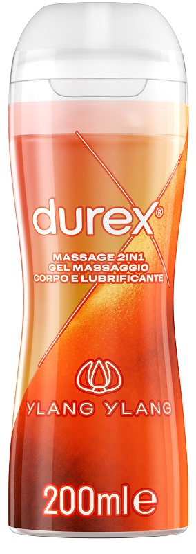 Durex Massage 2 In 1 Gel Massaggio Corpo E Lubrificante Ylang Ylang 200ml