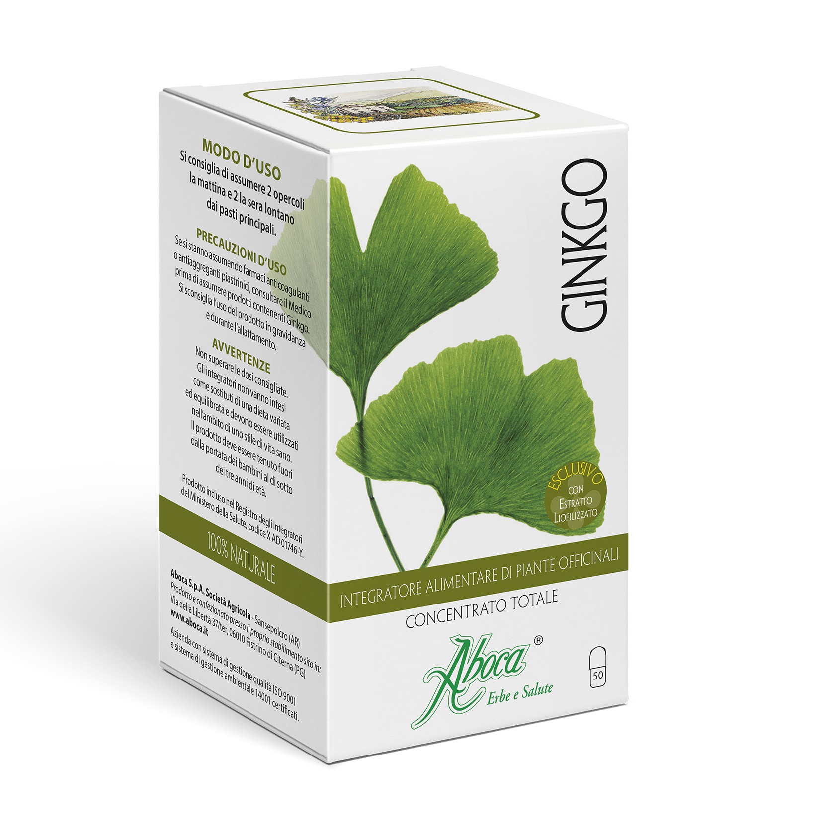 Aboca Ginkgo Integratore Microcircolo 50 Opercoli