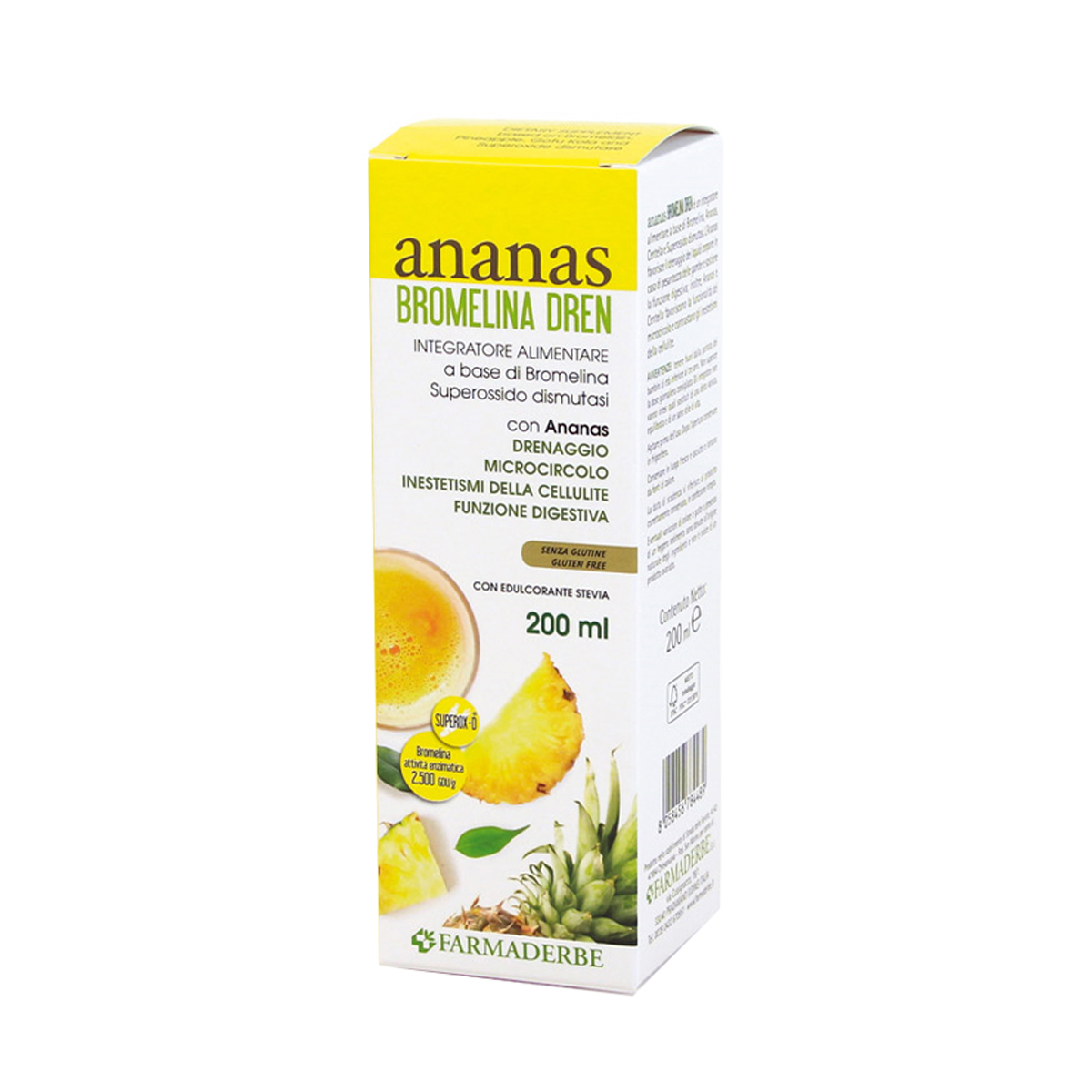 Ananas Bromelina Dren Integratore Drenante 200ml