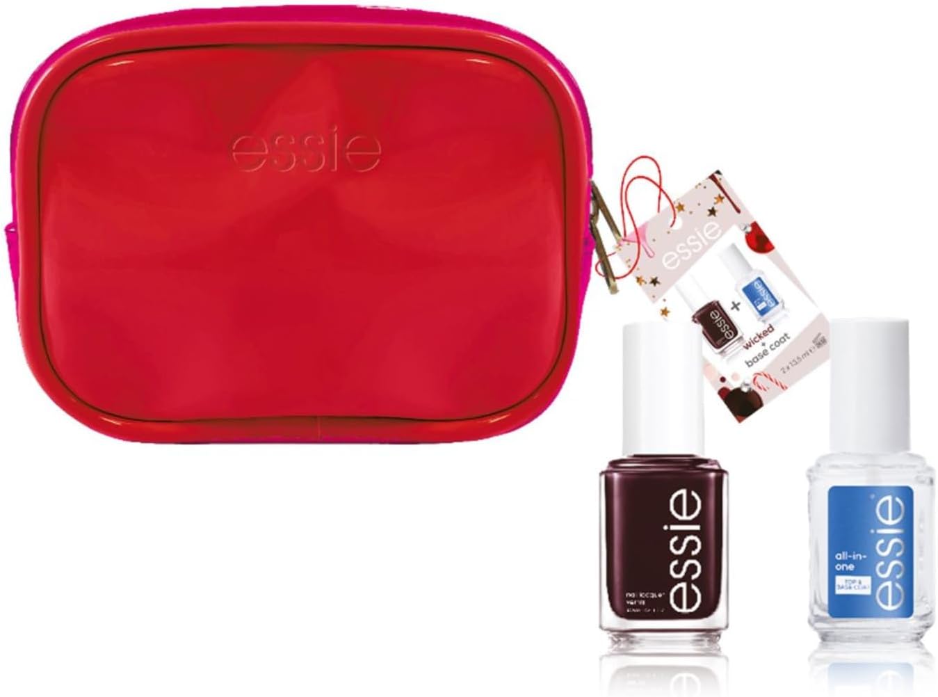 Essie Smalto Unghie + Base Coat + Pochette Rossa