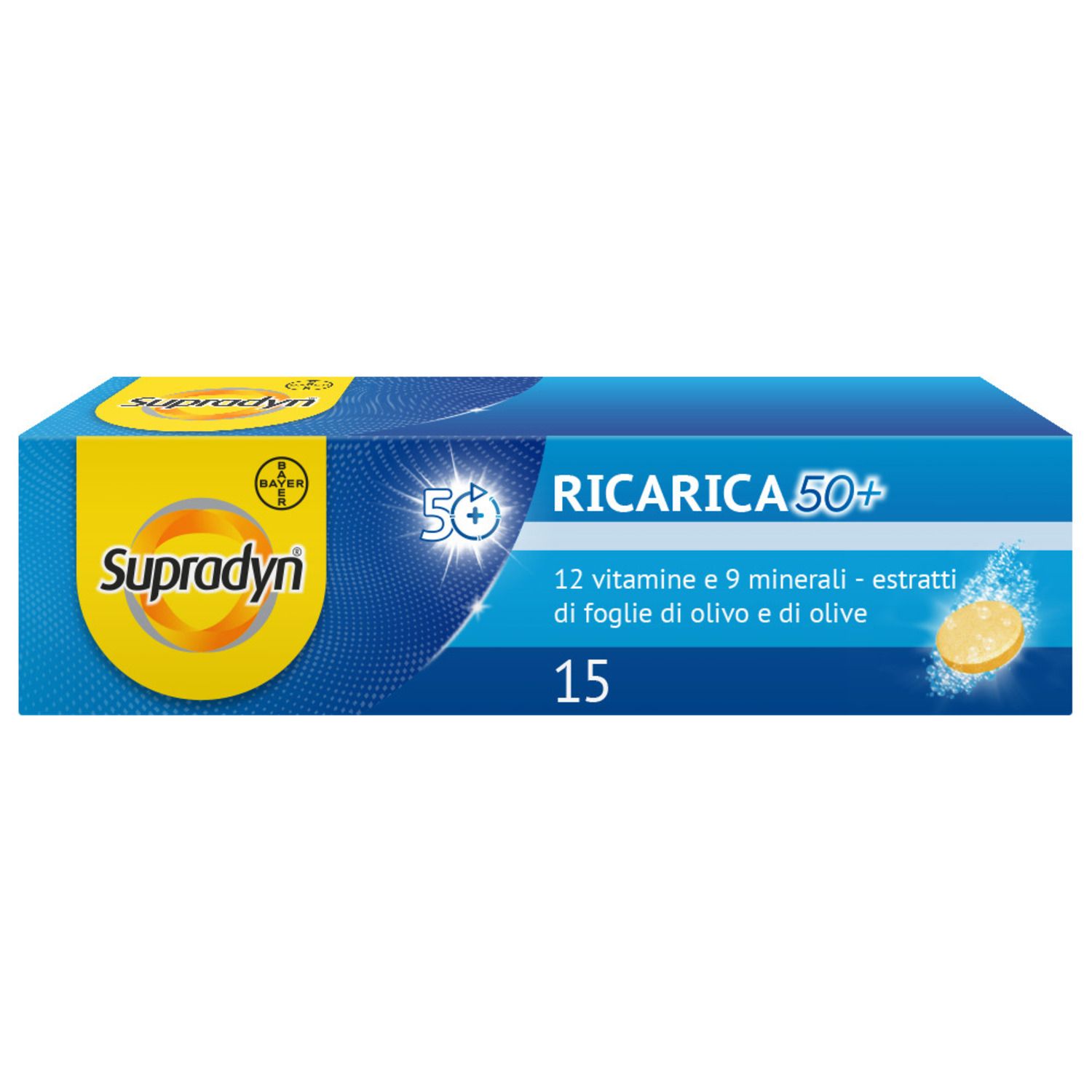 Supradyn Ricarica 50+ Integratore Vitamine Minerali E Antiossidanti 15 Compresse Effervescenti