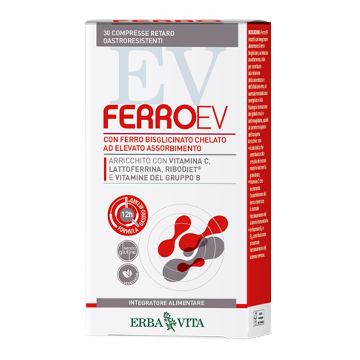 Erba Vita Ferro Ev Retard Integratore Ferro 30 Compresse