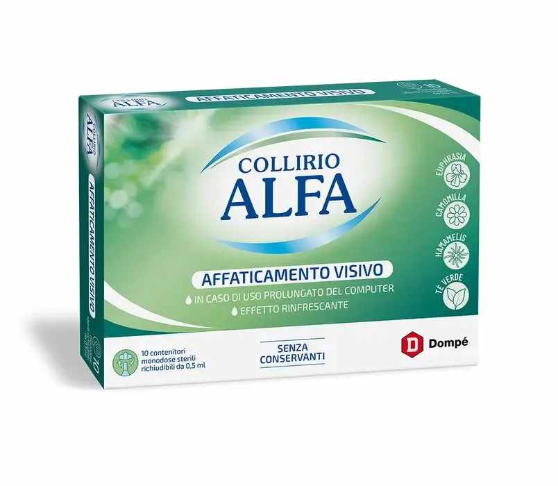 Collirio Alfa Affaticamento Visivo 10 Pezzi Da 0,5ml