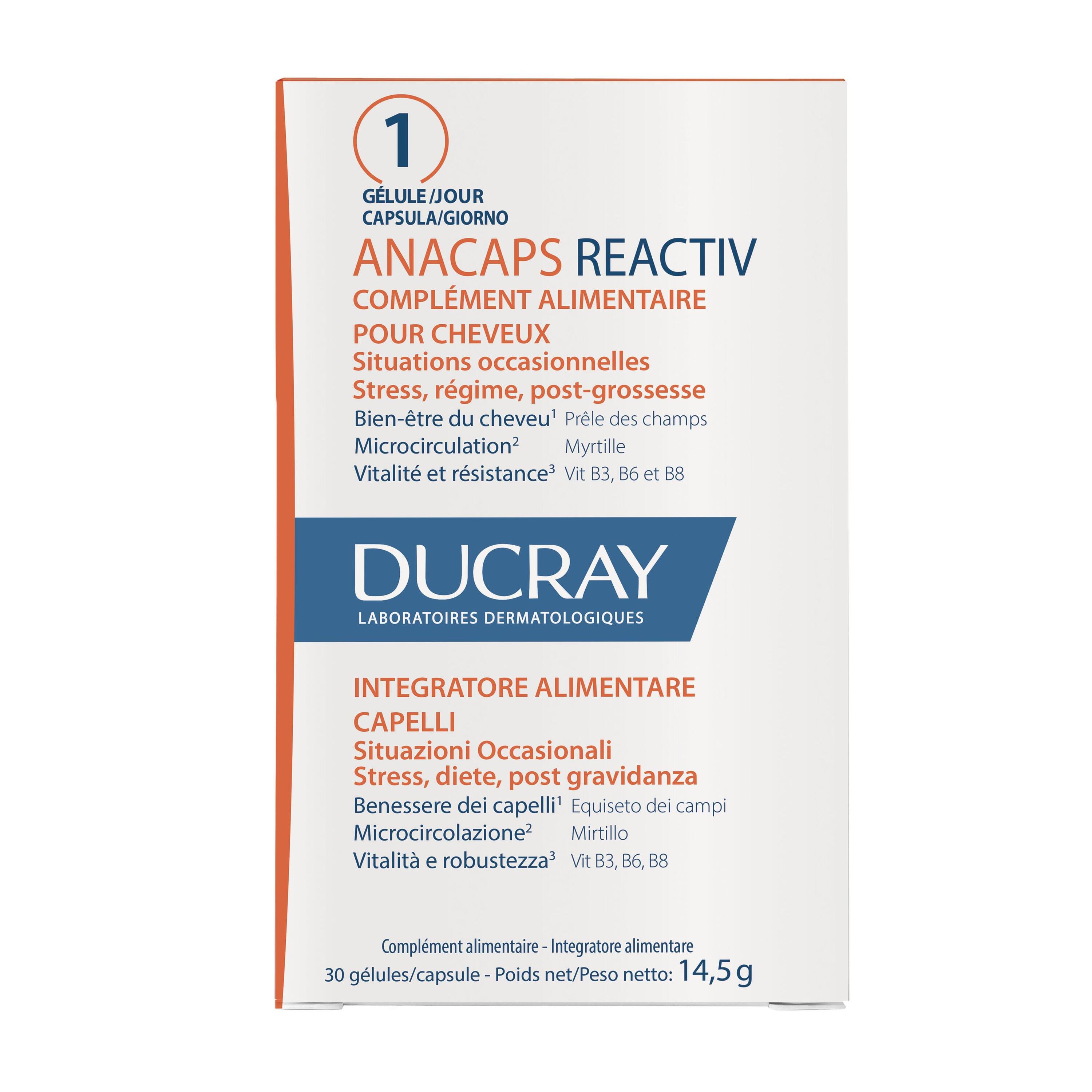 Ducray Anacaps Reactiv Integratore Capelli 30 Capsule