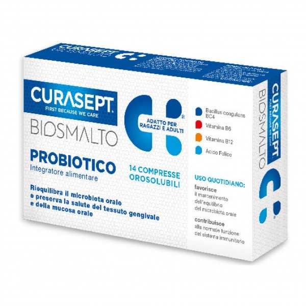 Curasept Biosmalto Probiotico Integratore Gengive 14 Compresse