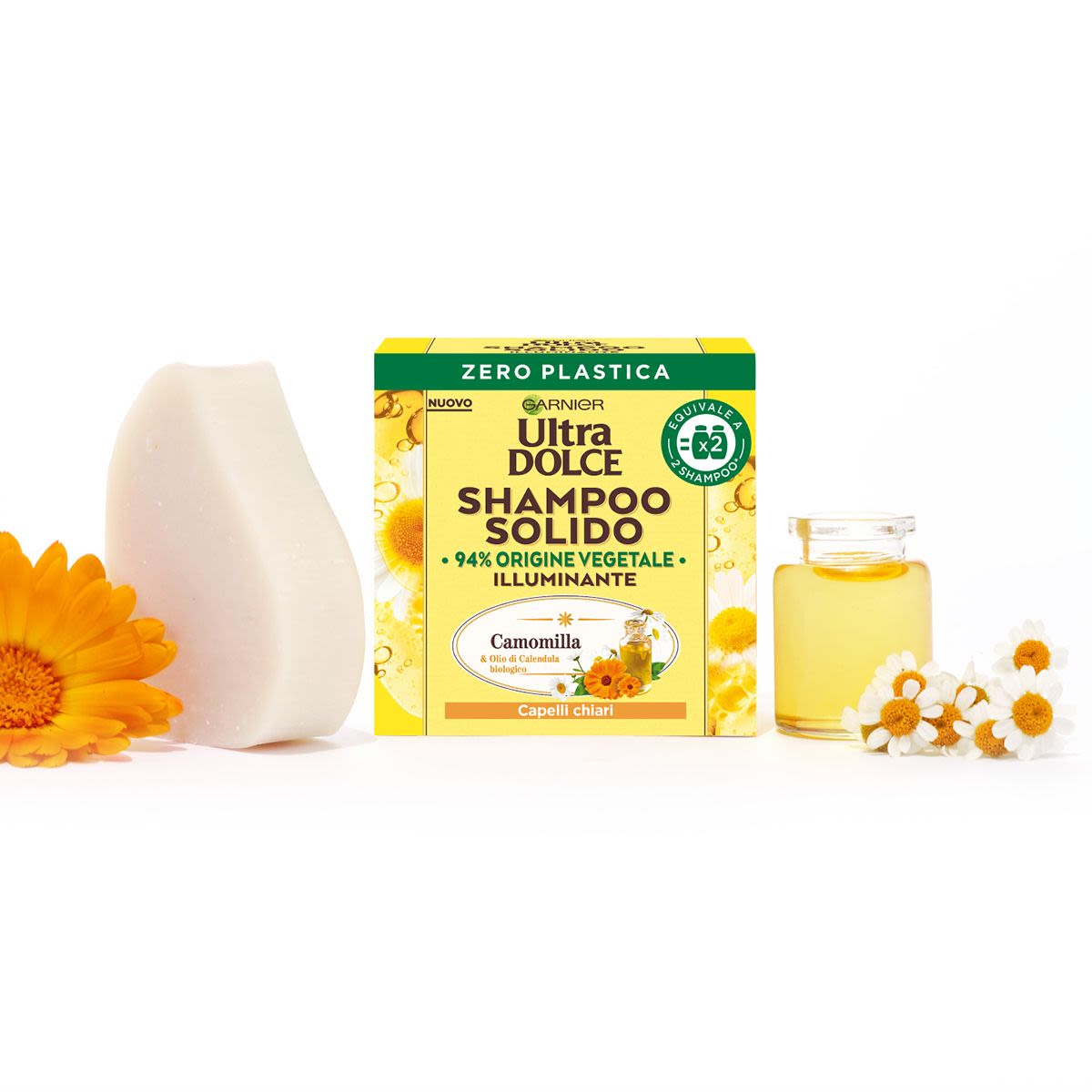 981289325 - Garnier Ultra dolce Shampoo Solido Camomilla Miele Illuminante capelli chiari 60gr - 4737363_4.jpg