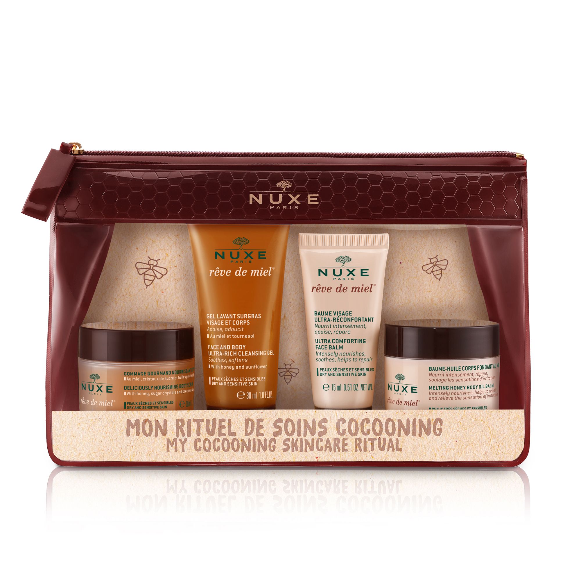 Nuxe Reve De Miel Trousse Cocooning Skincare Ritual 4 Pezzi