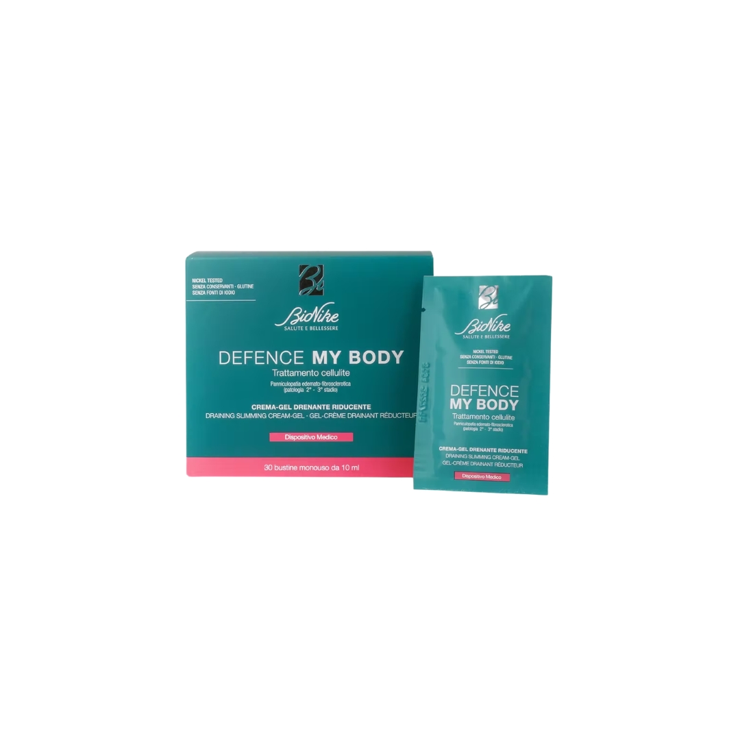 image - 989669597 - Trattamento corpo in crema-gel drenante in pratiche bustine monodose, utile per contrastare ritenzione idrica e inestetismi della cellulite. - 4799512_1.jpg
