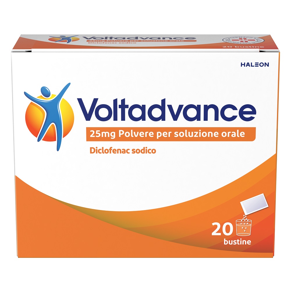 Voltadvance Anti-infiammatorio Diclofenac Dolori Articolari Dolore Cervicale Mal Di Schiena 20 Bustine