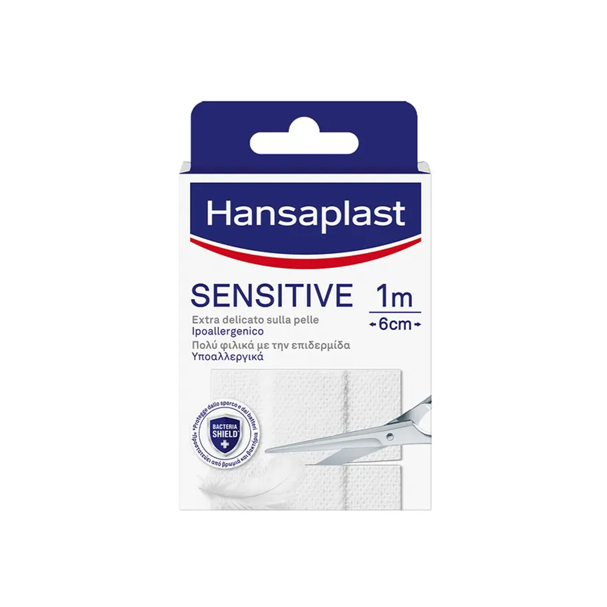 Hansaplast Striscia Sensitive Pretagliata 1x6cm 10 Pezzi