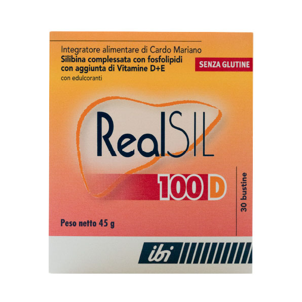 Realsil 100d 30 Bustine Integratore Anti ossidante Disitossicante Del Fegato Con Vitamina E+d E Cardo Mariano