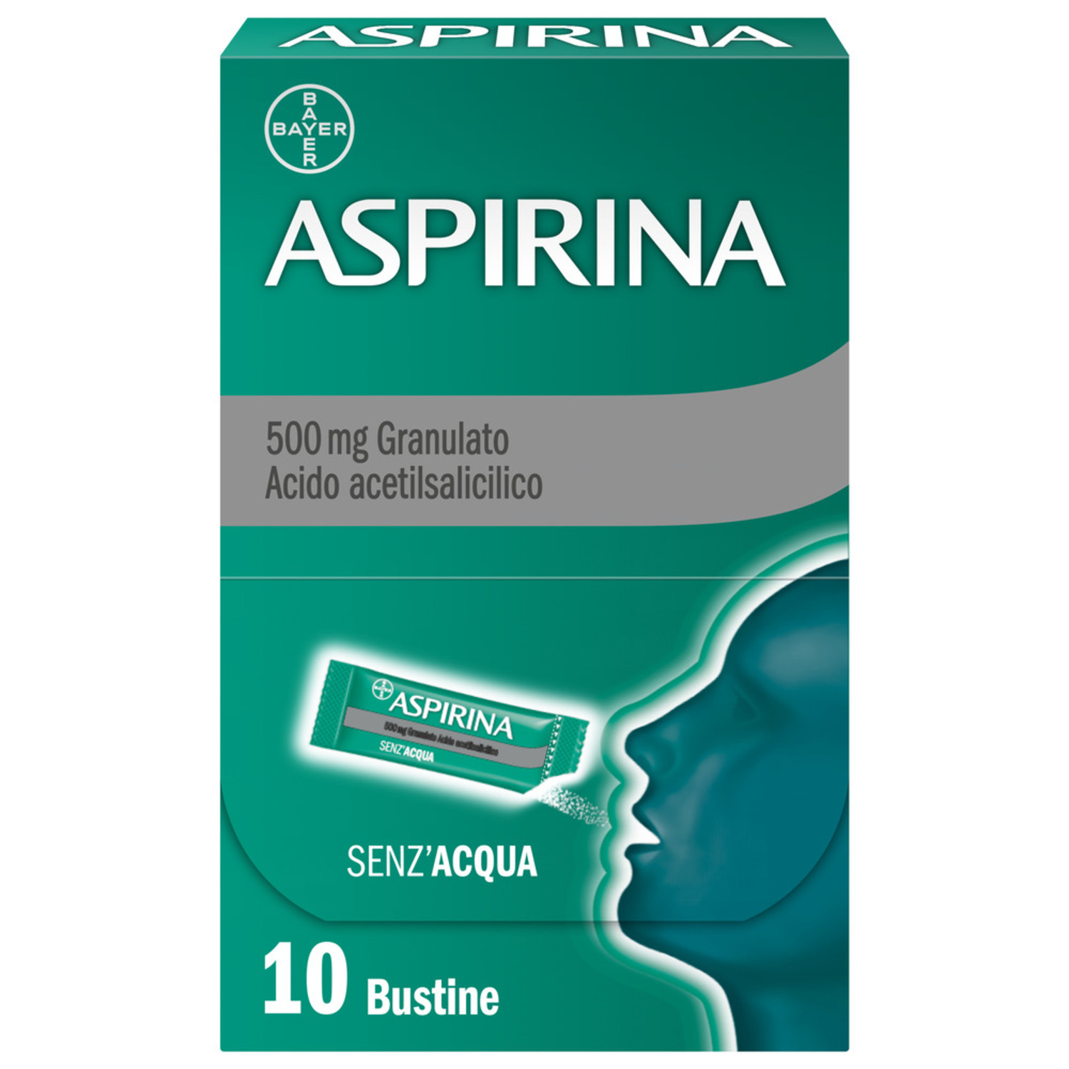 Aspirina In Granuli Senza Acqua Antidolorifico E Anti-infiammatorio Per Mal Di Testa 10 Bst