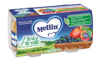 Mellin Omogeneizzato Mela Mirtillo 2x100g