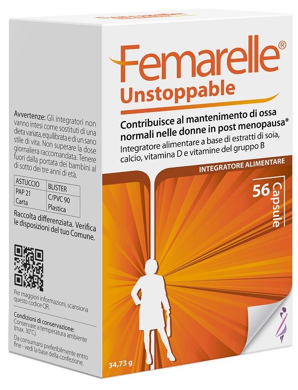 Femarelle Unstoppable Integratore Ossa 56 Capsule