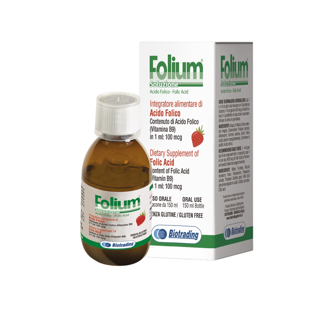 Folium Soluzione Integratore Acido Folico Gusto Fragola 150ml