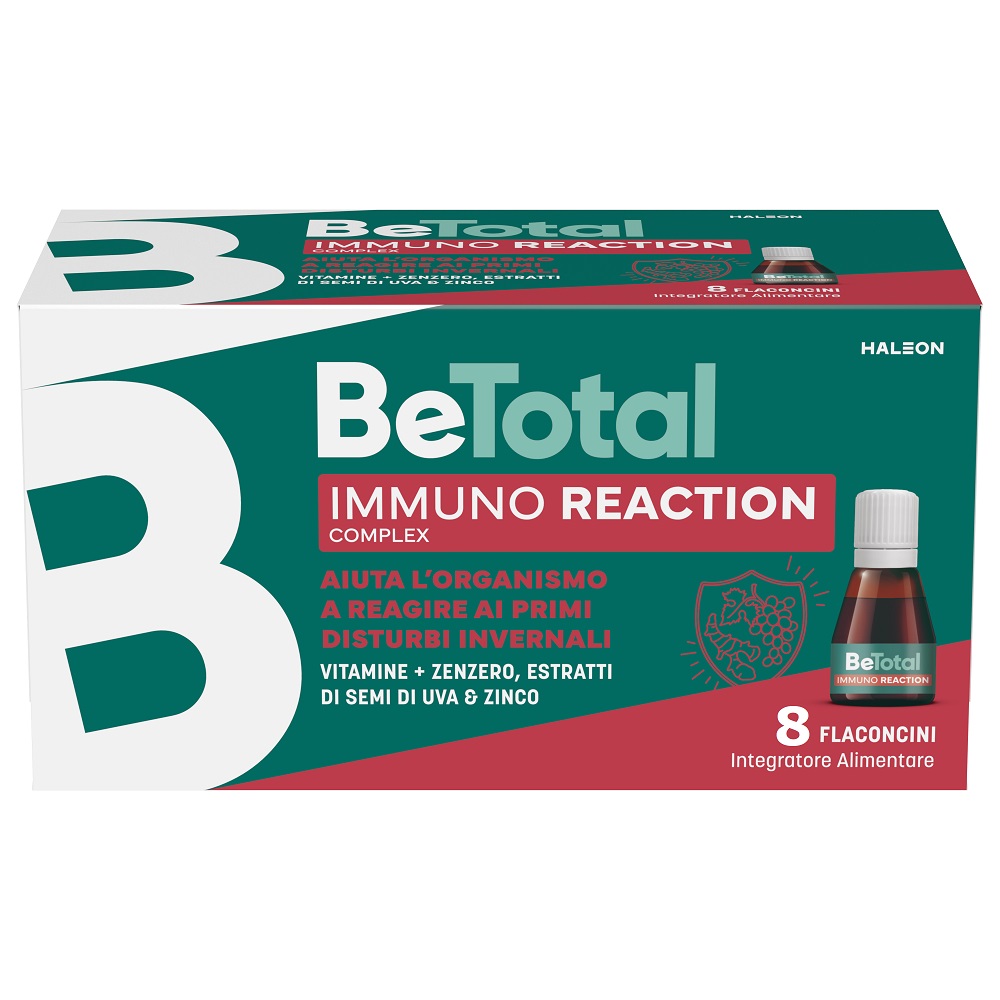 Be-total Immuno Reaction Integratore immunostimolante Vitamina C 8 Flaconcini