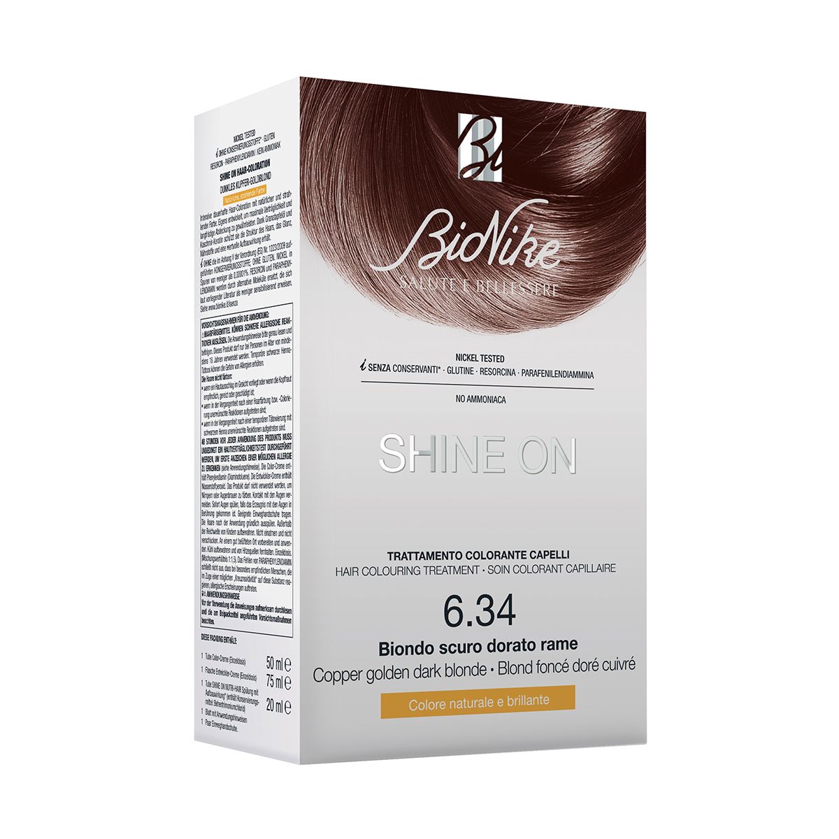 Bionike Shine On Tinta Per Capelli Biondo Scuro Dorato Rame 6.34