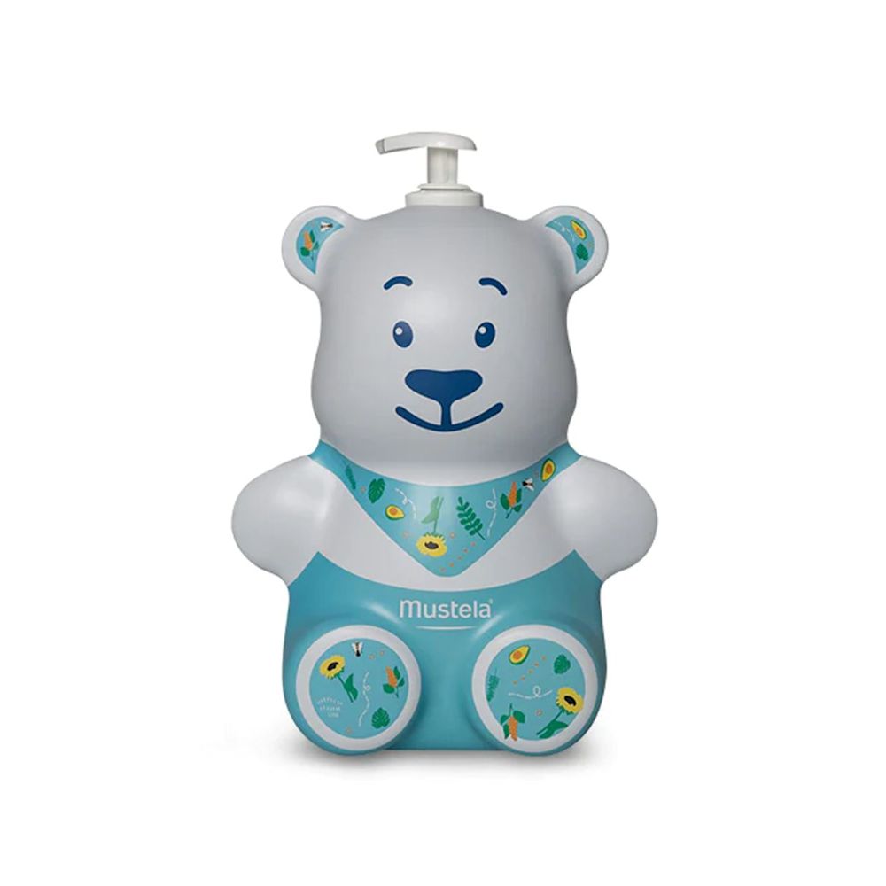 image - 984815074 - Copriflacone in alluminio riciclato a forma di orsetto, ideale per proteggere il flacone di detergente delicato durante il bagnetto del neonato. - 4866373_2.jpg