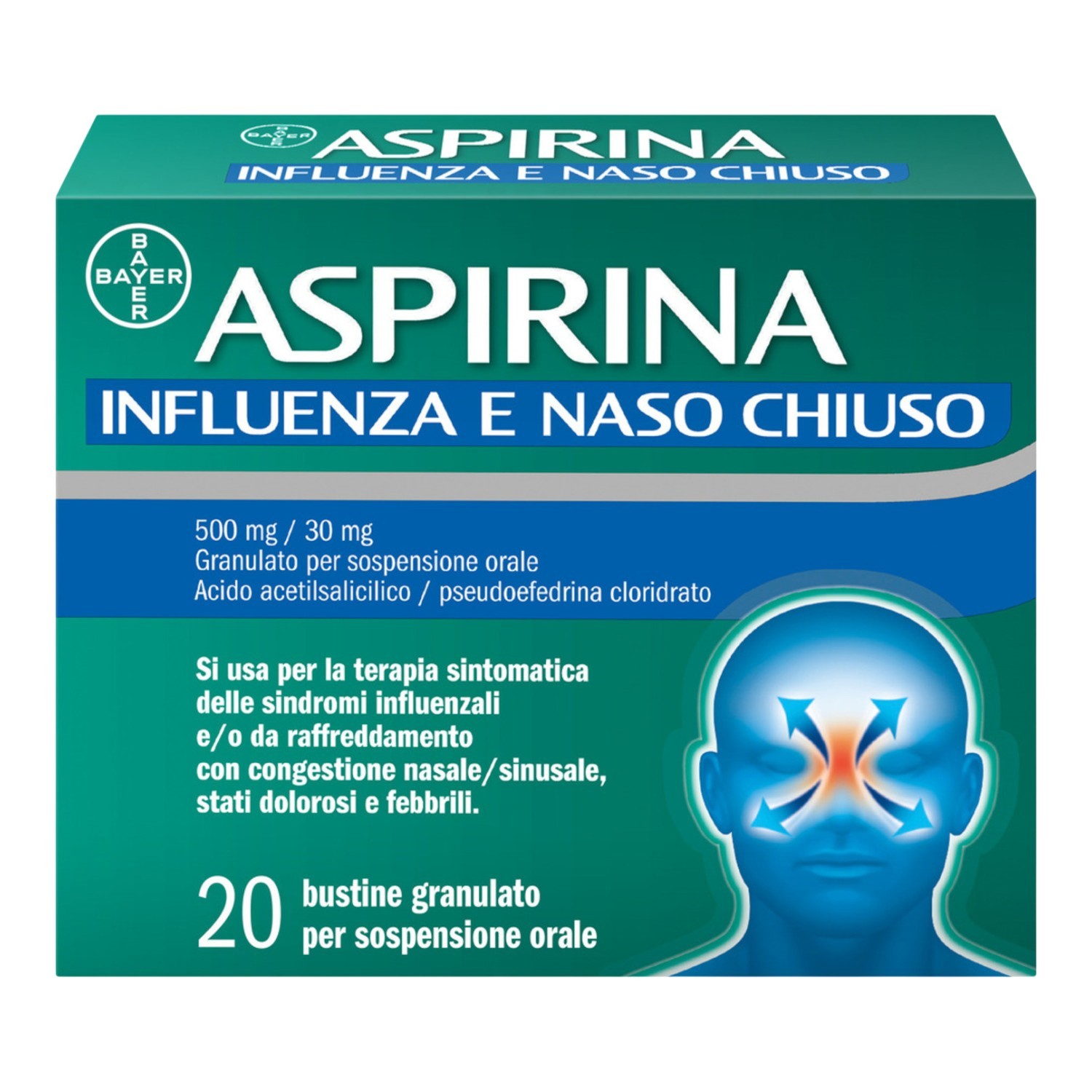 046967028 - ASPIRINA INFLUENZA E NASO CHIUSO*orale 20 bust 500 mg + 30 mg - 7895119_7.jpg