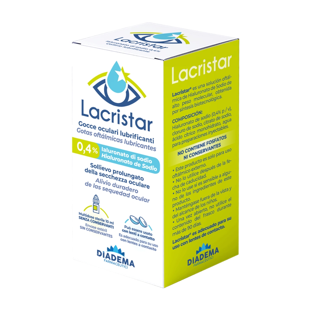 Lacristar Gocce Oculari Lubrificanti 0,4% Ialuronato Di Sodio 10ml