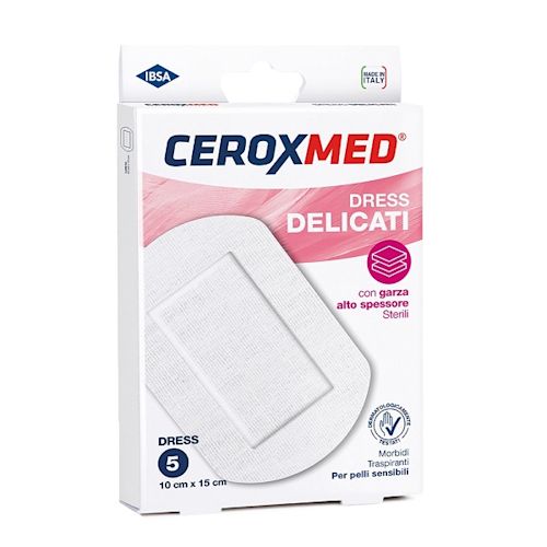 983366980 - DRESS DELICATI CEROXMED CON GARZA ALTO SPESSORE PER PELLI SENSIBILI 10X15CM 5 PEZZI - 0006913_1.jpg