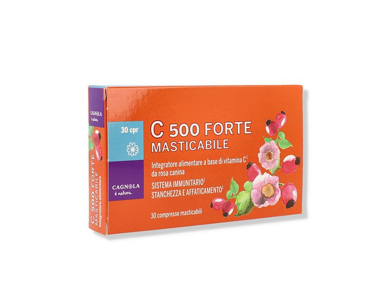 Dottor Cagnola C500 Forte Masticabile Integratore a base di Vitamina C 30 Compresse