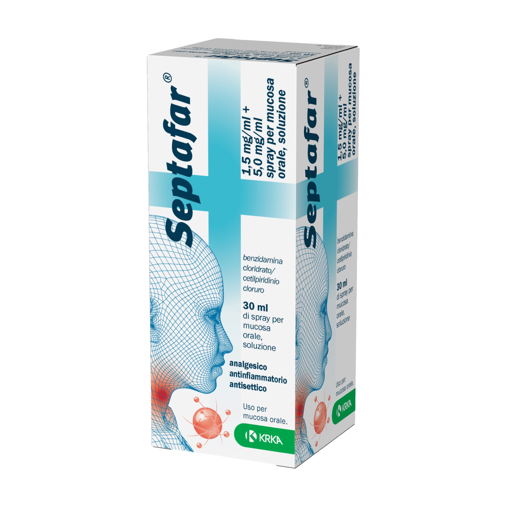 image - 043452010 - Septafar Spray 30ml con 250 erogazioni offre un'azione antinfiammatoria, analgesica e antisettica per il trattamento di irritazioni orali e faringee. - 7878301_2.jpg