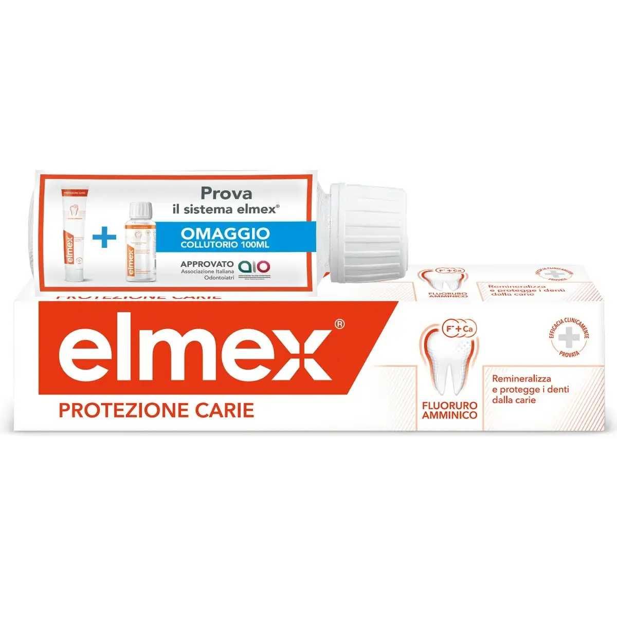 Elmex Protezione Carie Dentifricio 75ml Collutorio 100ml