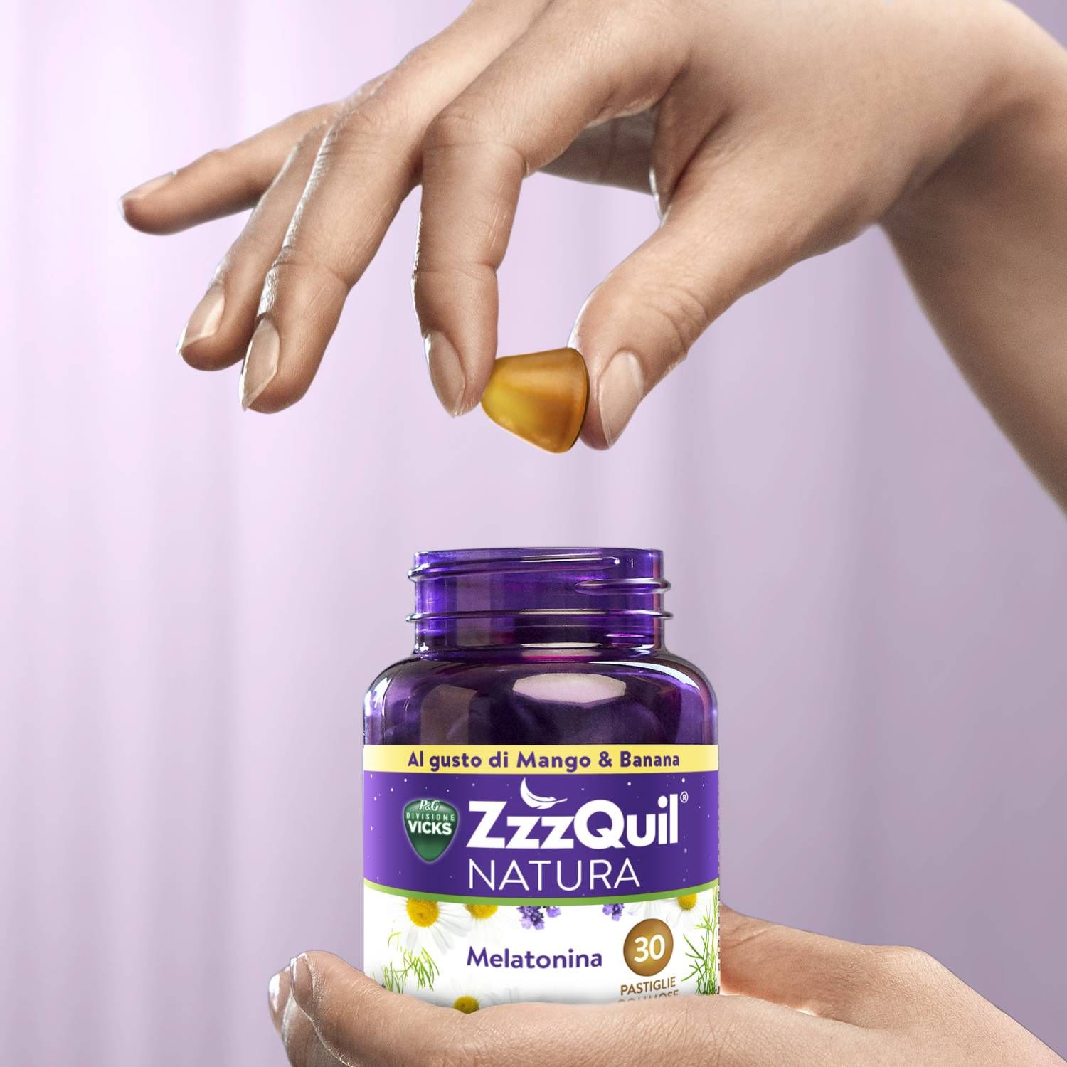 image - 984886945 - Vicks Zzzquil Natura Integratore Sonno e Insonnia gusto Mango e Banana 30 pastiglie - 4741490_3.jpg