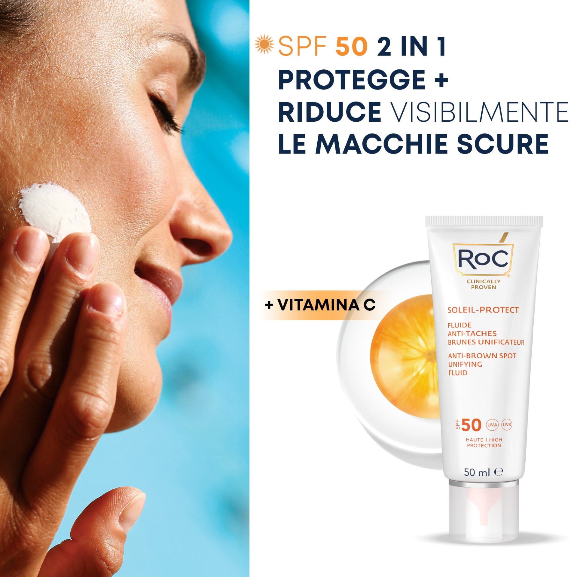 image - 981498951 - ROC FLUIDO SOLARE VISO SPF 50+ ANTIMACCHIE BRUNE  50 ML - 4737754_5.jpg