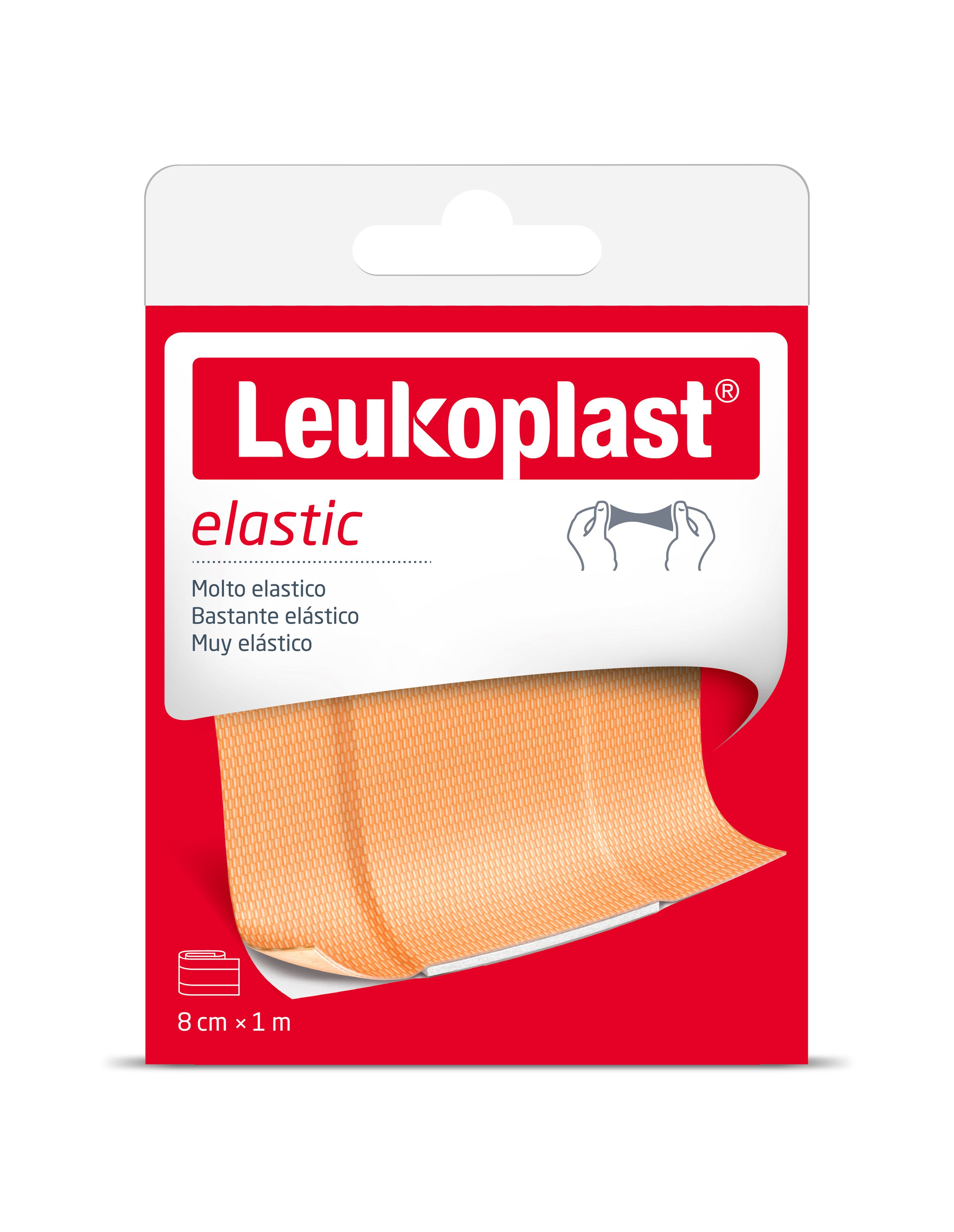 Leukoplast Elastic Cerotto Elastico In Striscia 8cm X 1m