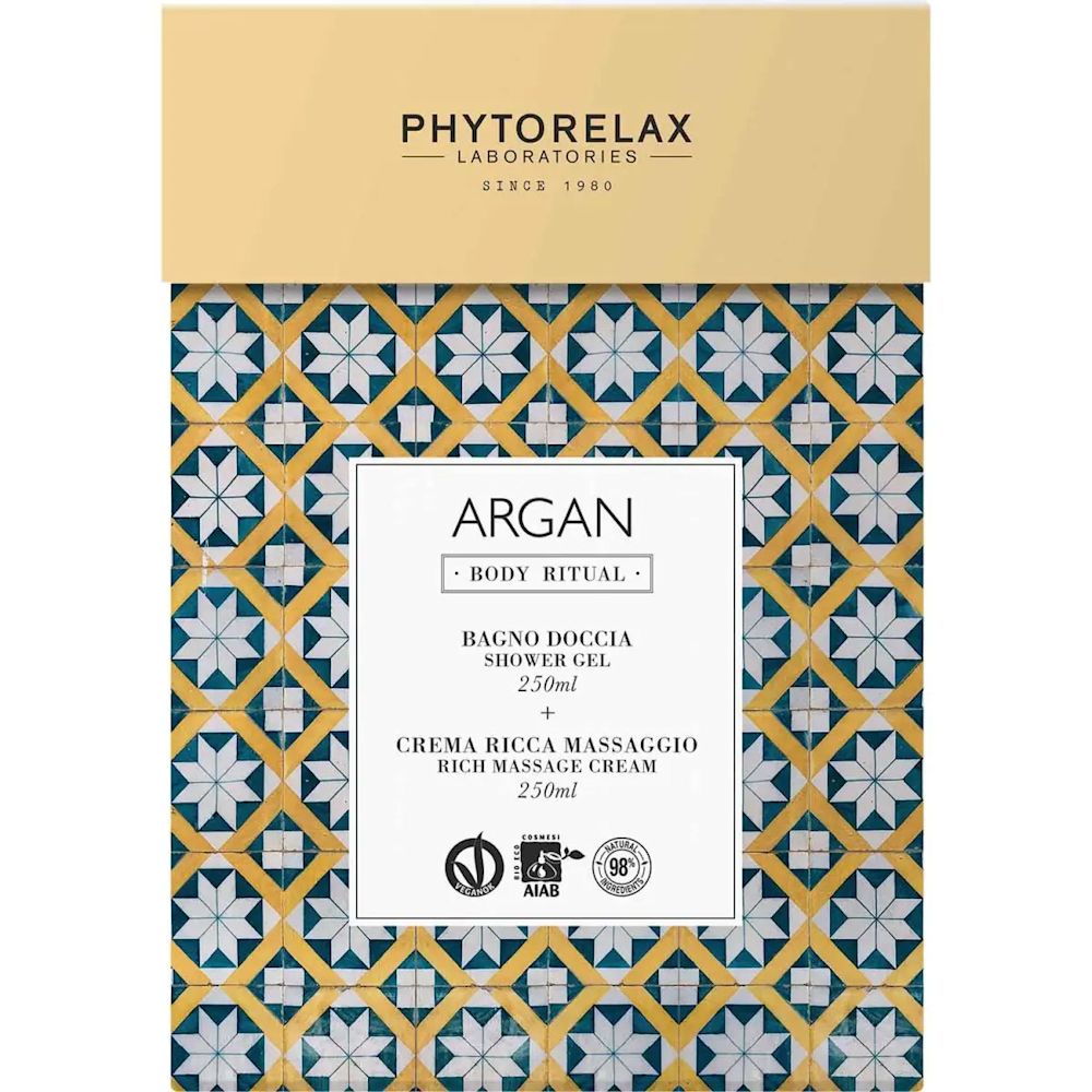 image - 984909883 - PHYTORELAX ARGAN VEGAN & ORGANIC GEL DOCCIA 250 ML + CREMA RICCA MASSAGGIO 250 ML - 4741669_1.jpg