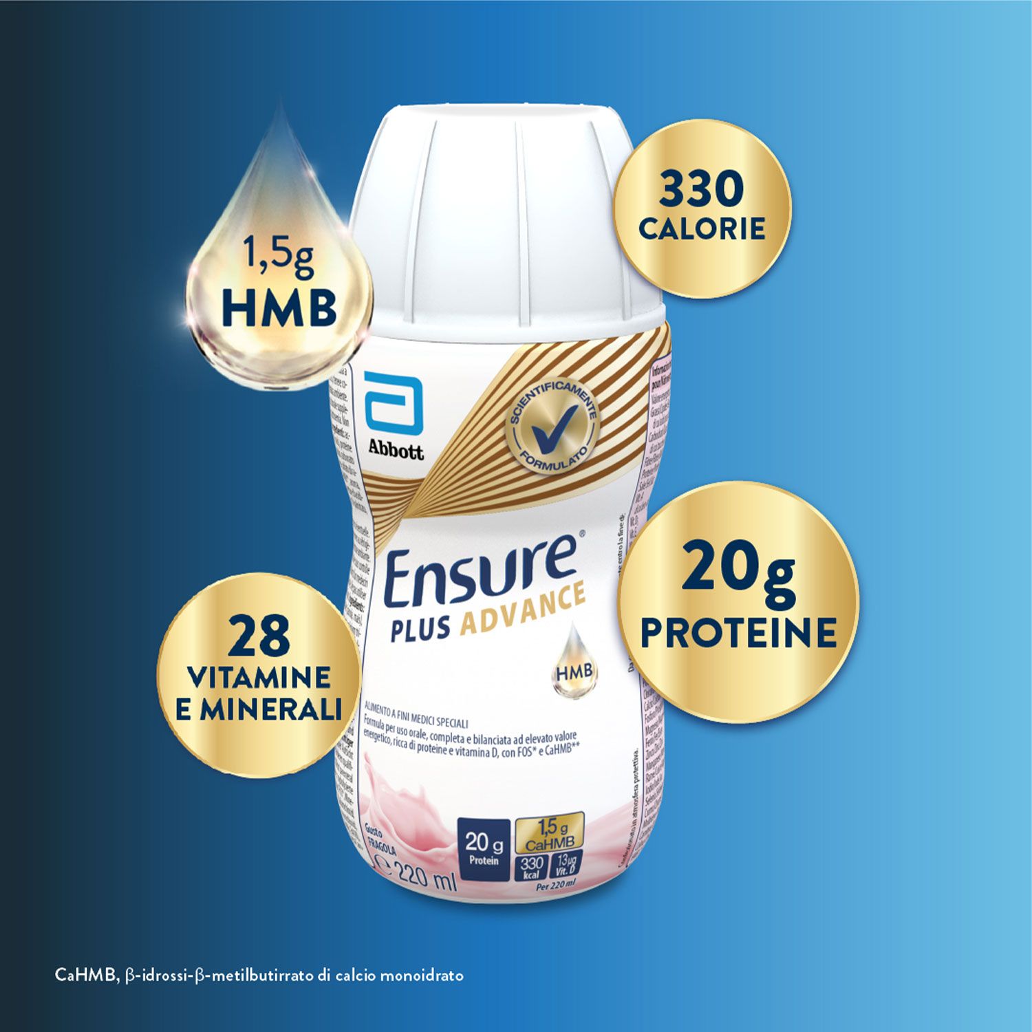 image - 935722126 - Ensure Plus Advance supplemento alimentare proteico Fragola 4x220ml - 7864847_3.jpg