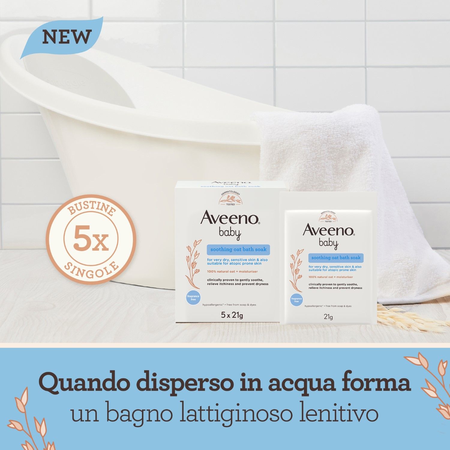 image - 982910438 - Aveeno Baby Polvere bagno 5 x 21g - 4739088_2.jpg