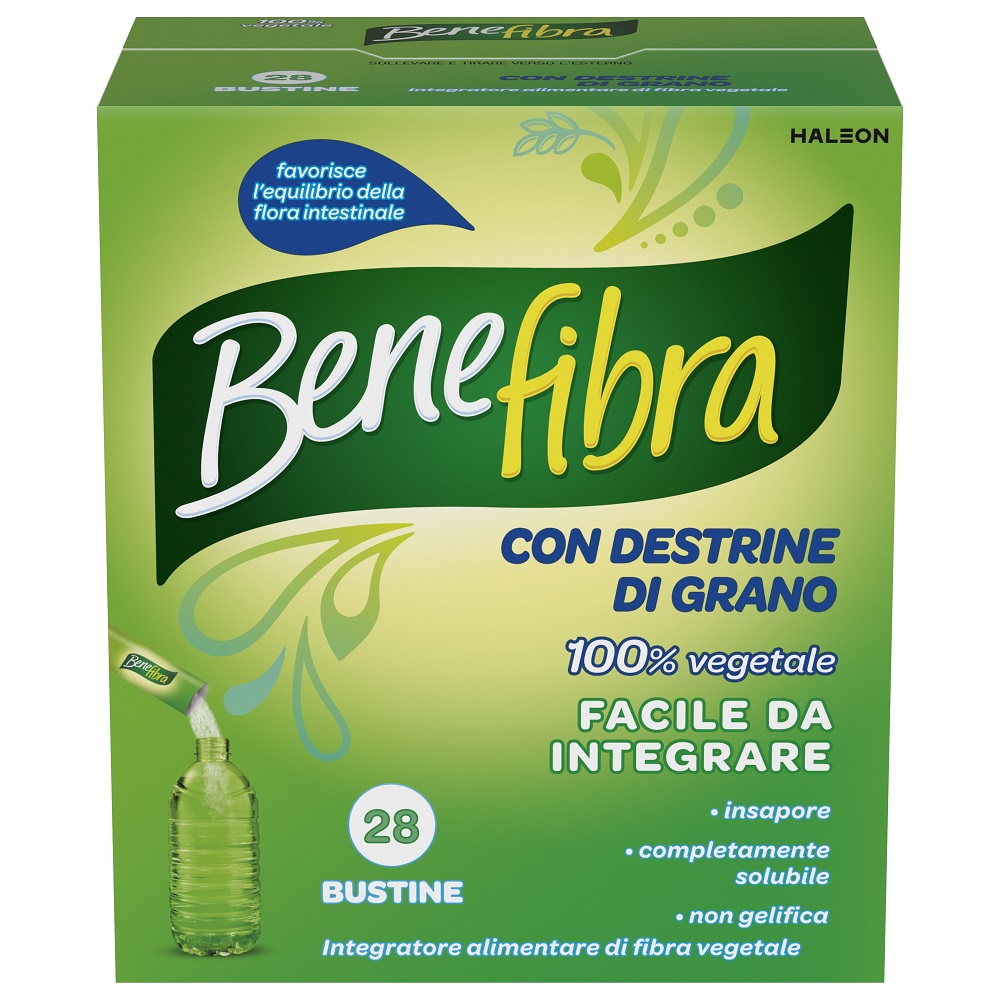 Benefibra Polvere integratore salute intestinale Fibre Vegetali Gonfiore Addominale Colon Irritabile 28 Bustine