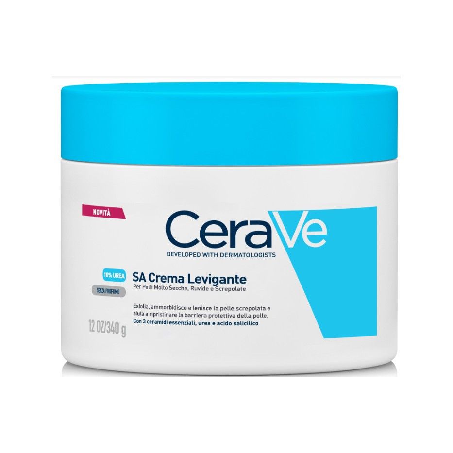 Cerave Sa Crema azione levigante 10% Urea Per Pelle Molto Secca Ruvida E Screpolata 340g