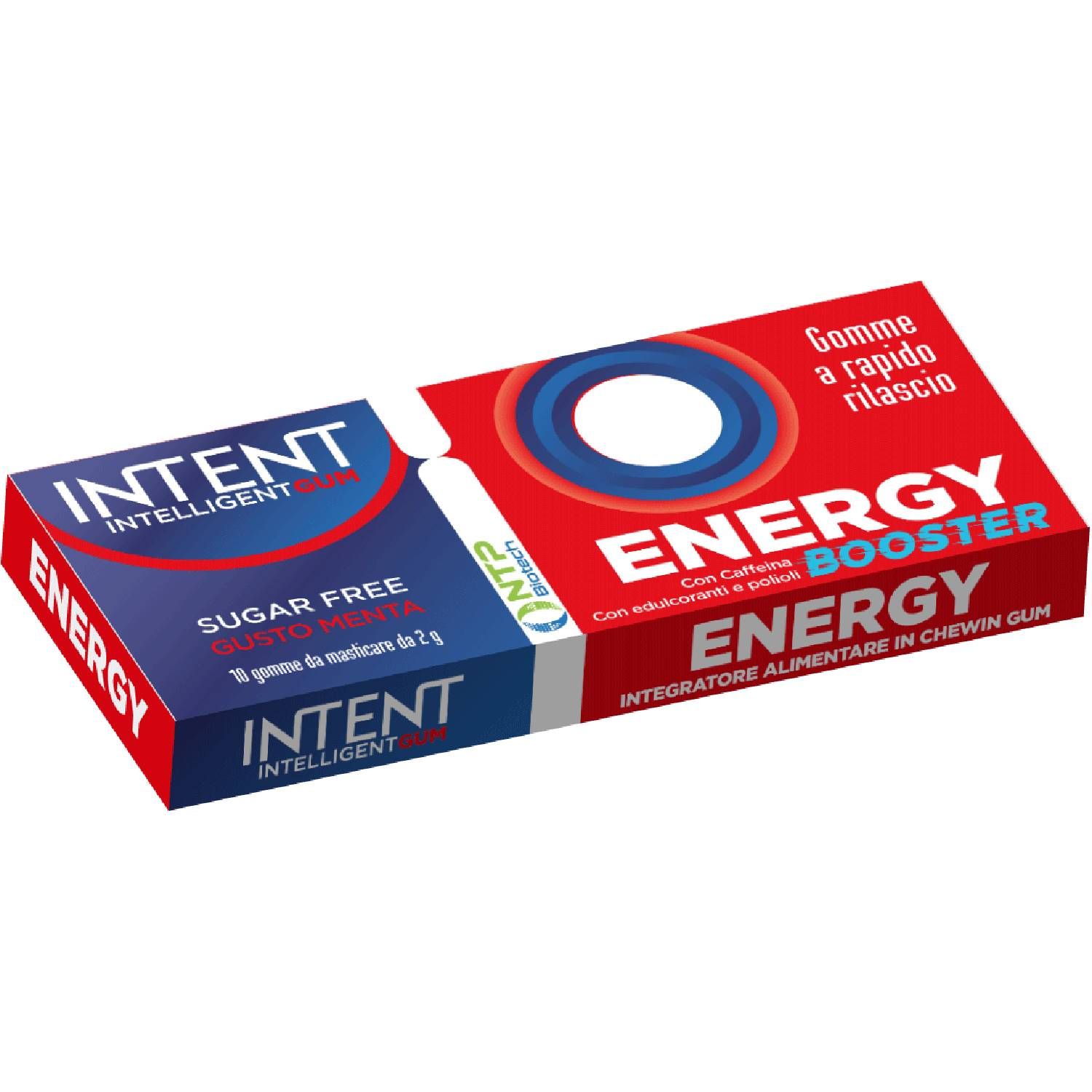 Intent Intelligent Gum Energy Booster Integratore Di Caffeina 10 Chewing Gum