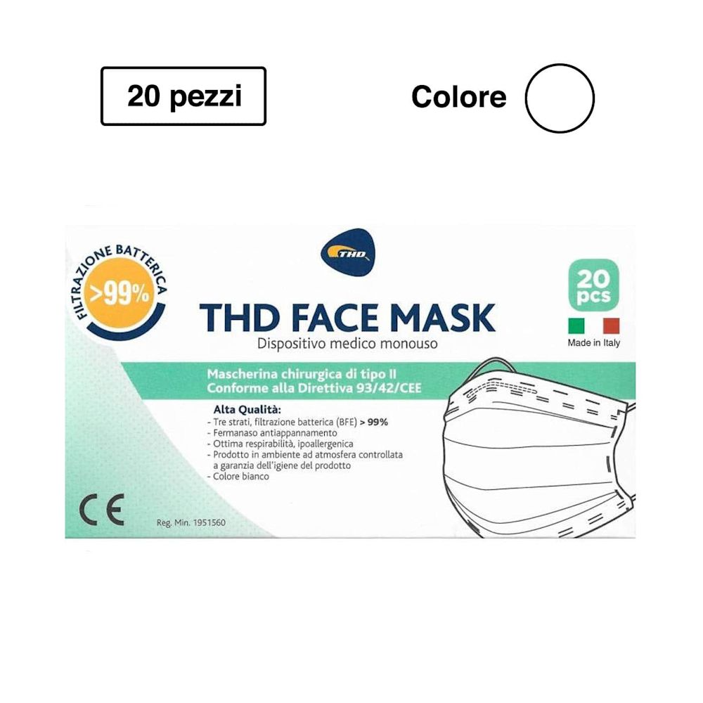 980517306 - MASCHERINA CHIRURGICA THD MASK 20 PEZZI