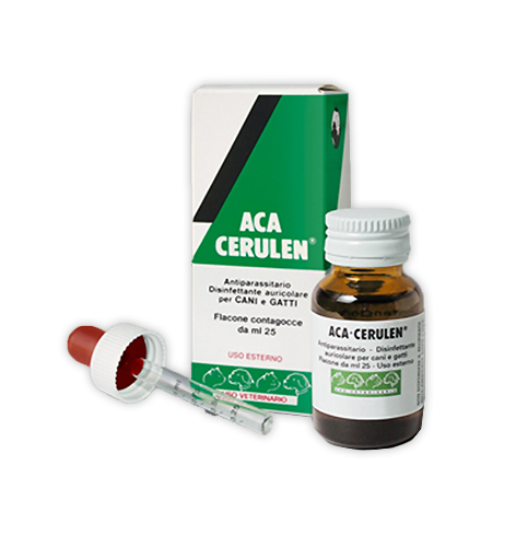 Aca Cerulen Gocce Auricolari Per Cani E Gatti 1 Flacone 25ml 10mg/g + 10mg/g + 25mg/g