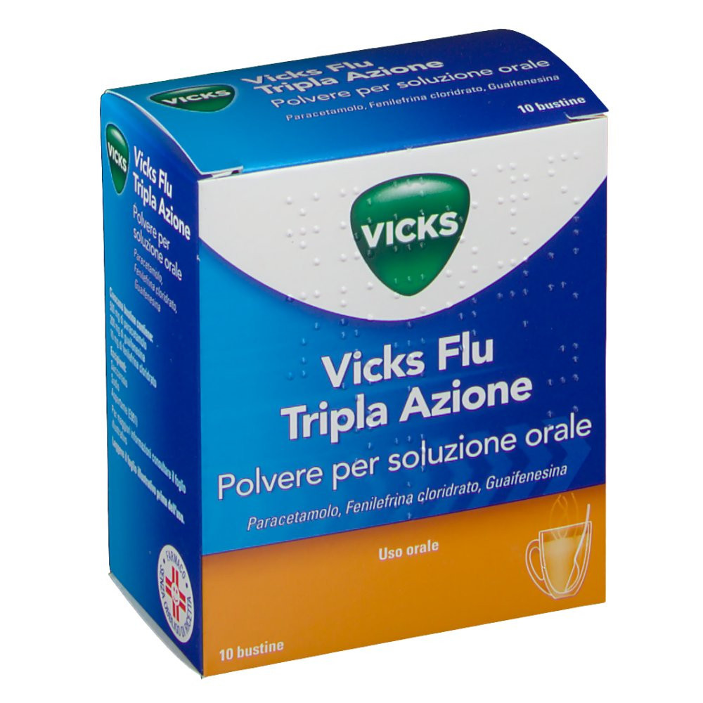 Vicks Flu Tripla Azione Polvere Soluzione Orale 10 bustine